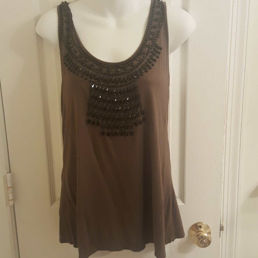 RUE21 Tank with Black Embellishments...XL